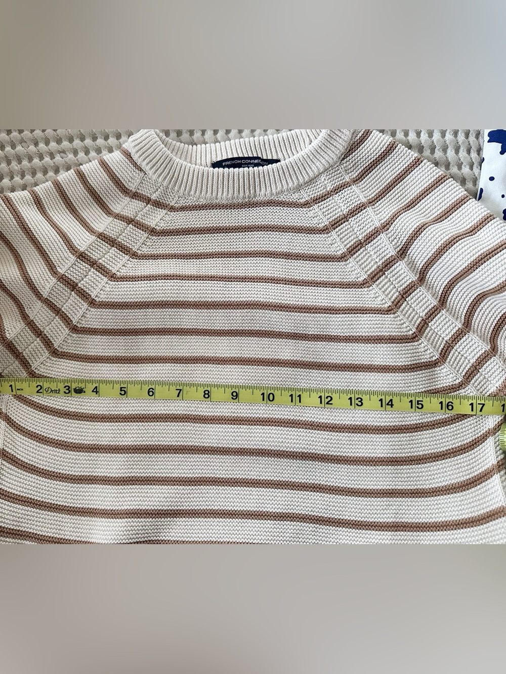 French Connection striped cotton knit sweater - Picture 6 of 9